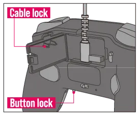 ケーブルロックとボタンロック