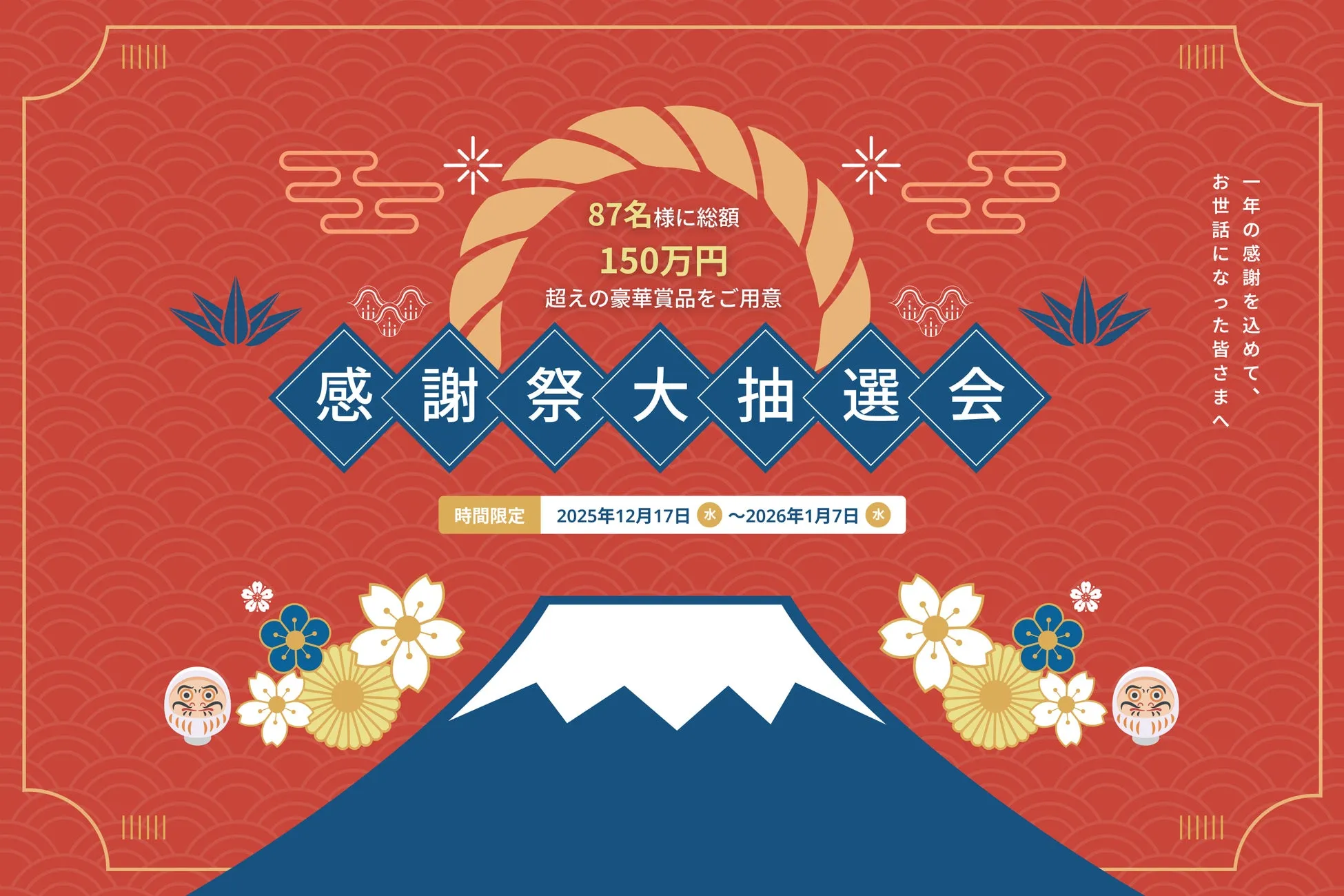 感謝祭大抽選会の告知