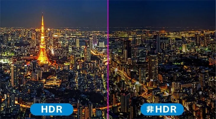 HDR, 非HDRの比較画像