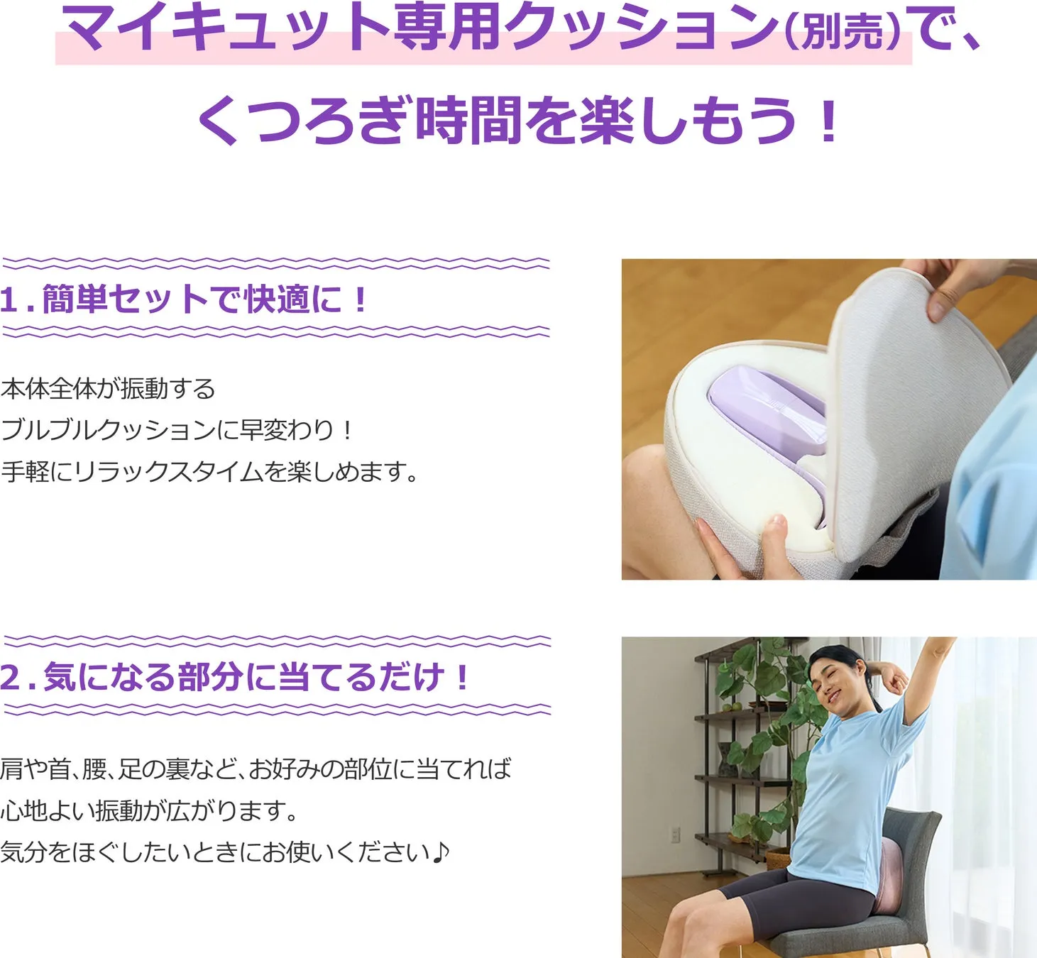 マイキュット専用クッションの紹介画像