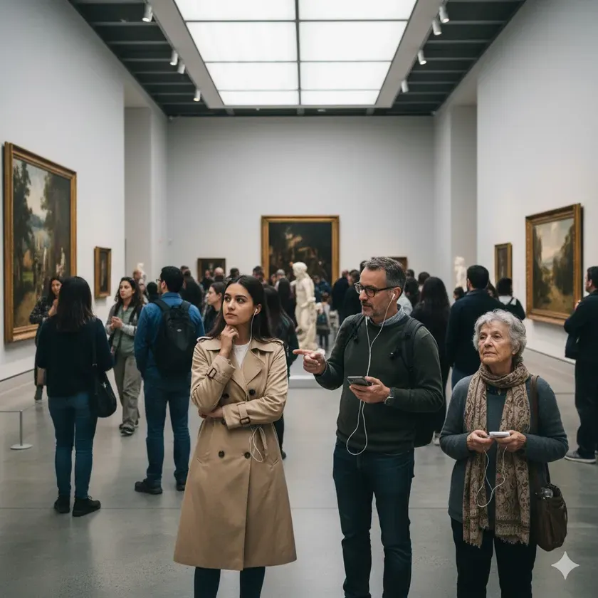 美術館や博物館の音声ガイドで使用