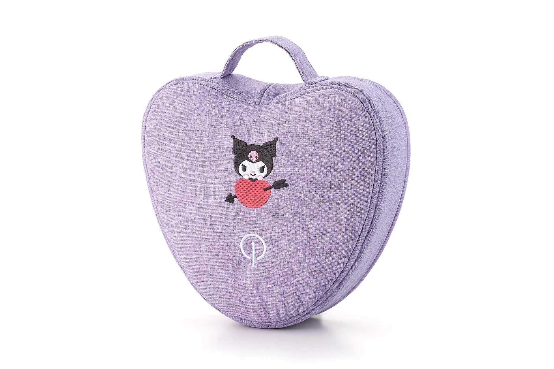 紫色のハート型のハンドバッグ