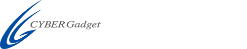 青いロゴとテキスト「CYBER Gadget」が配置された画像。
