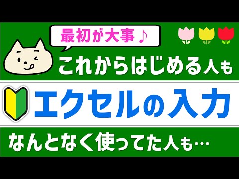 【エクセル入力の基本】はじめに知っておきたい必須知識♪【パソコン初心者】