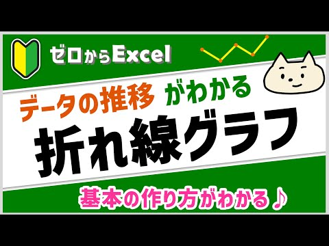 【折れ線グラフの作り方】マーカーなど基本設定がよくわかる♪【エクセル初心者】