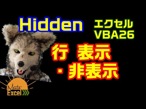 エクセル VBA 26 行の表示非表示　Hidden プログラミング