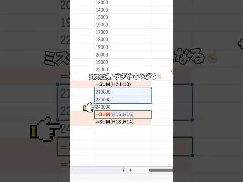 【Excel】細かい計算ミスを防ぐ便利技！ #エクセル初心者 #エクセル #エクセル学習 #エクセル便利技 #エクセル関数